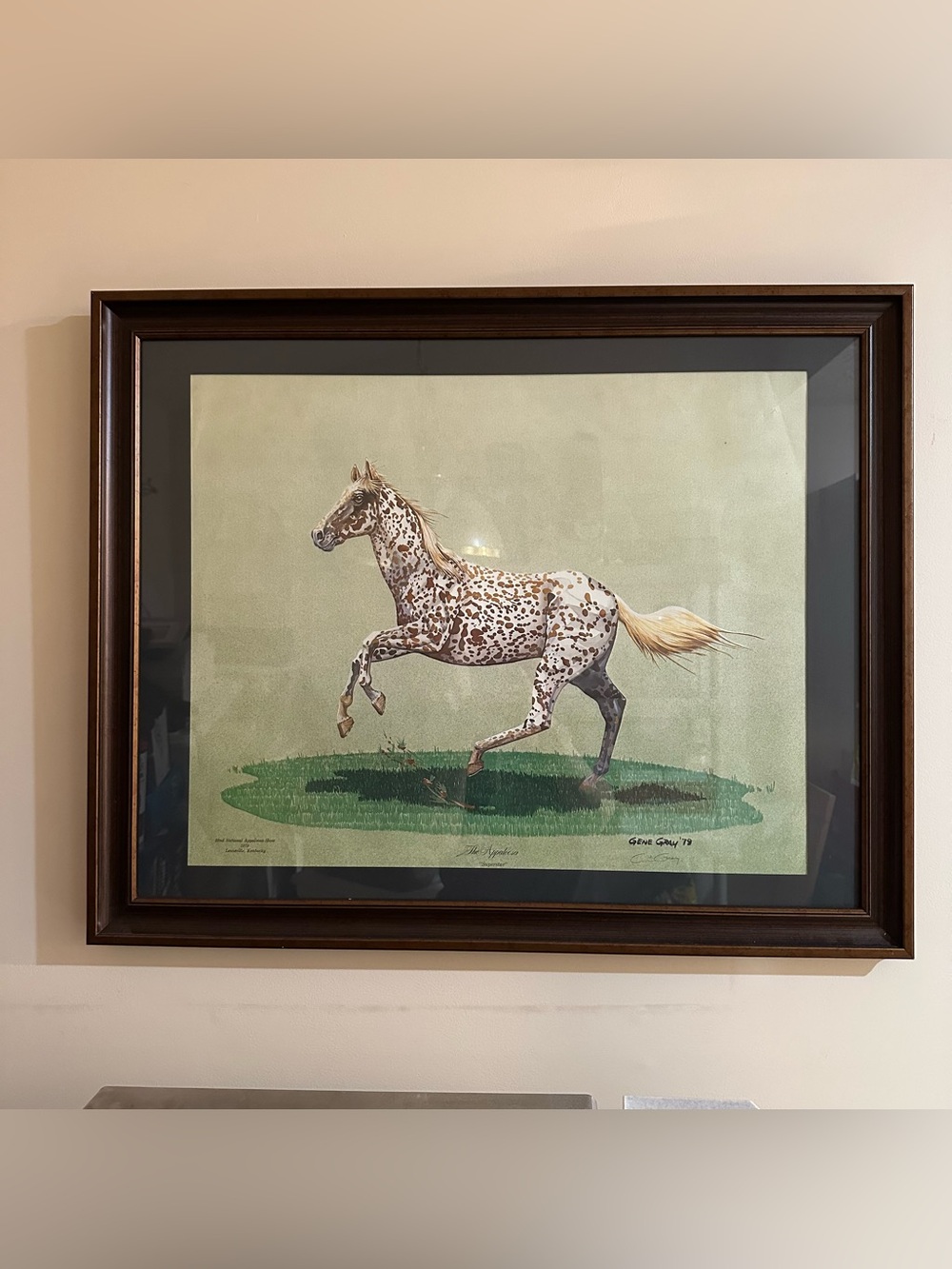 Gene Gray "The Appaloosa" Hand Signed Framed Vintage Print - Limited Edition!